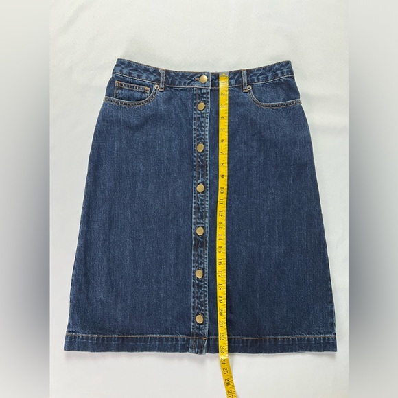 The J. Peterman Company Denim Button Skirt - Picture 5 of 7